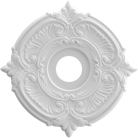 Ekena Millwork Attica Thermoformed PVC Ceiling Medallion (Fits Canopies up to 5 5/8"), 16"OD x 3 1/2"ID x 1"P CMP16AT